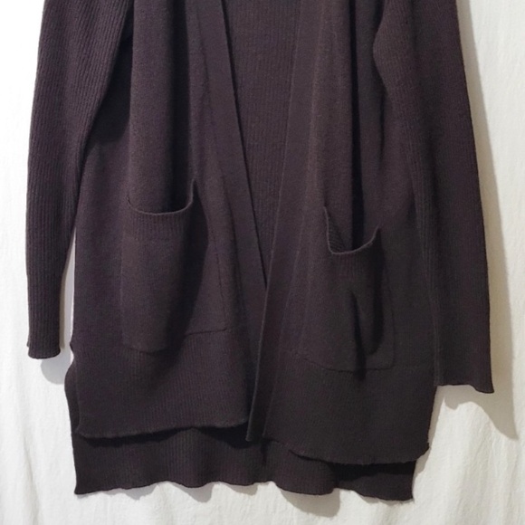 360 Cashmere Vianca Cashmere Long Cardigan in Cafe Noir - Picture 12 of 16